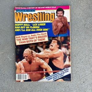 1987 Sports Review Wrestling Magazine WCW WWF Hulk Hogan vs. Andre the Giant